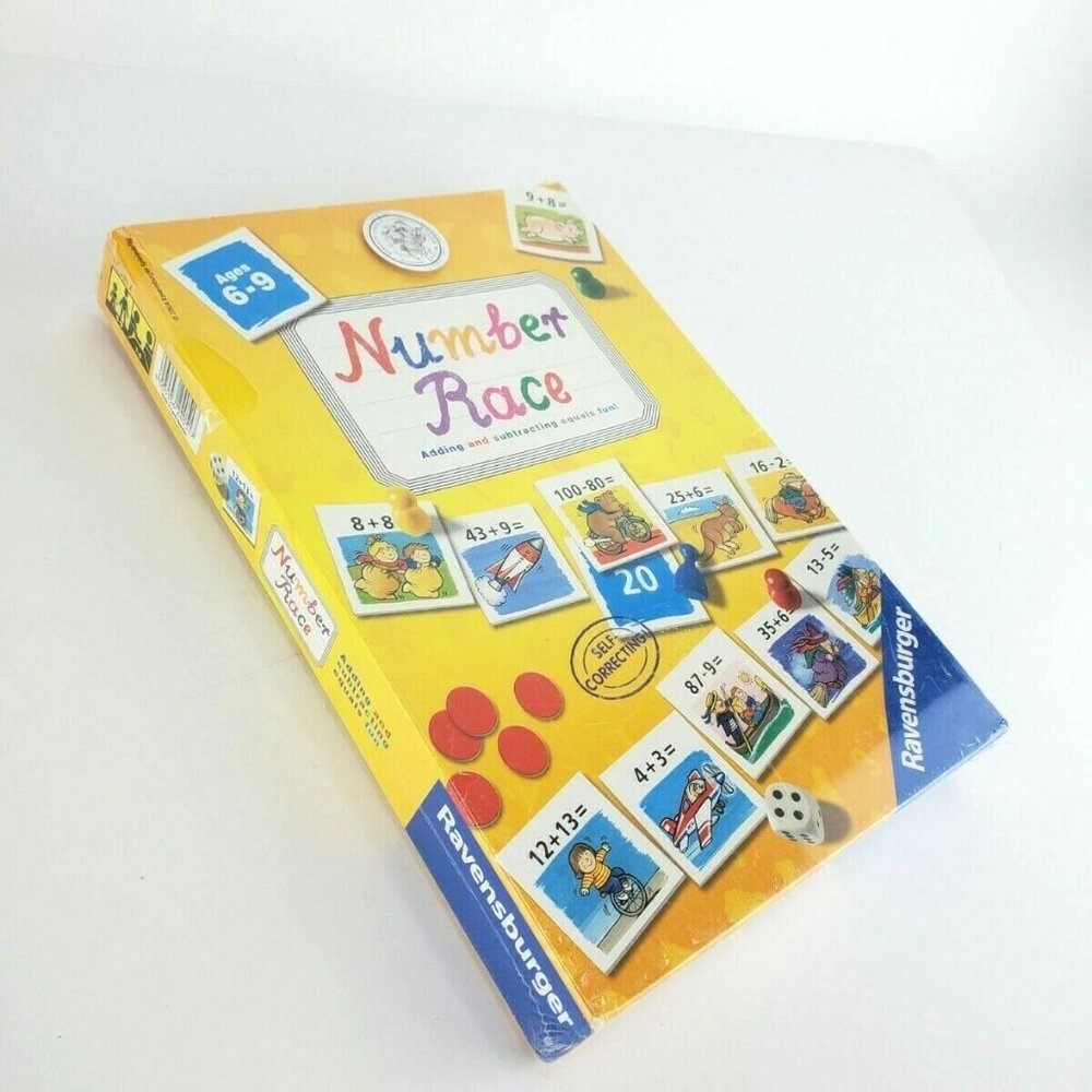Ravensburger Self Correcting Number Race Game Addition & Subtraction Ages 6-9